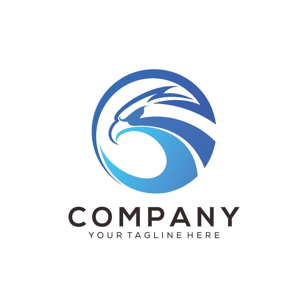 Abstract eagle logo design vector