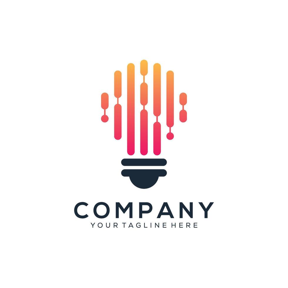 Abstract bulb logo design vector