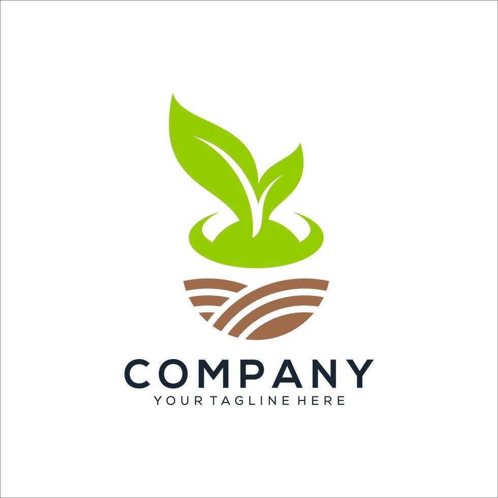 Abstract plant logo design vector