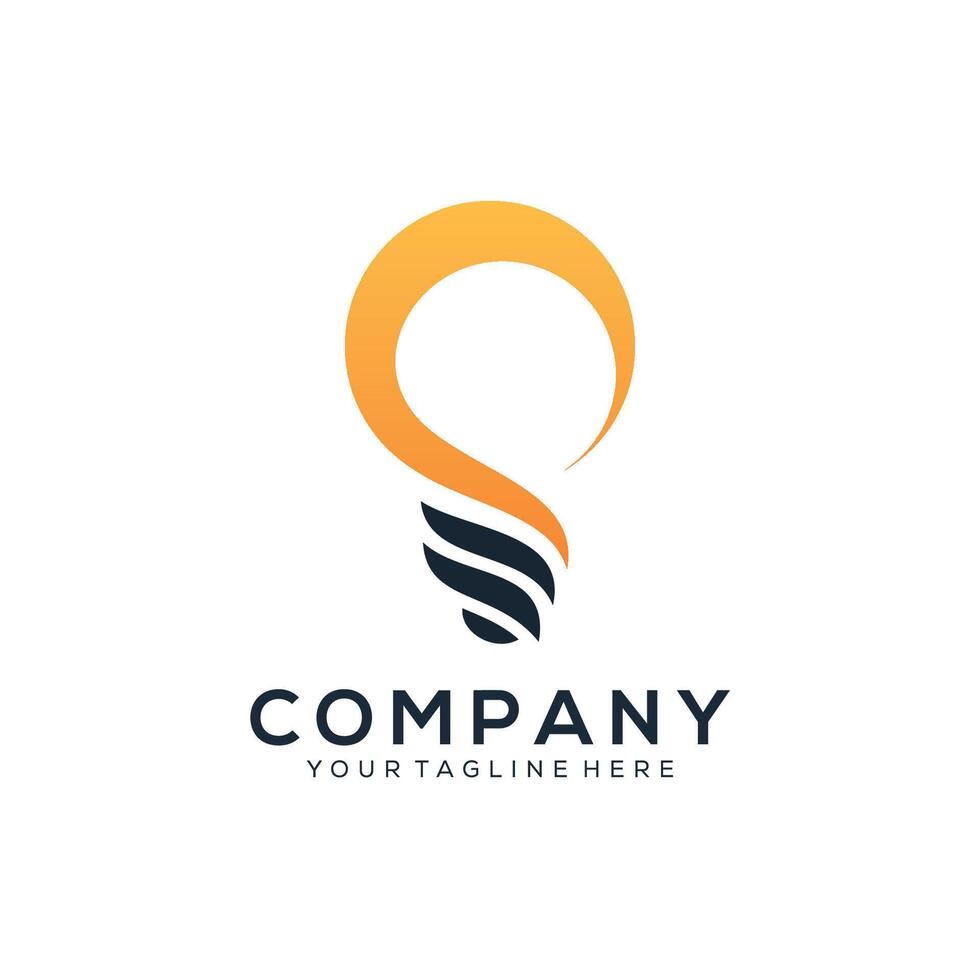 Abstract bulb logo design vector