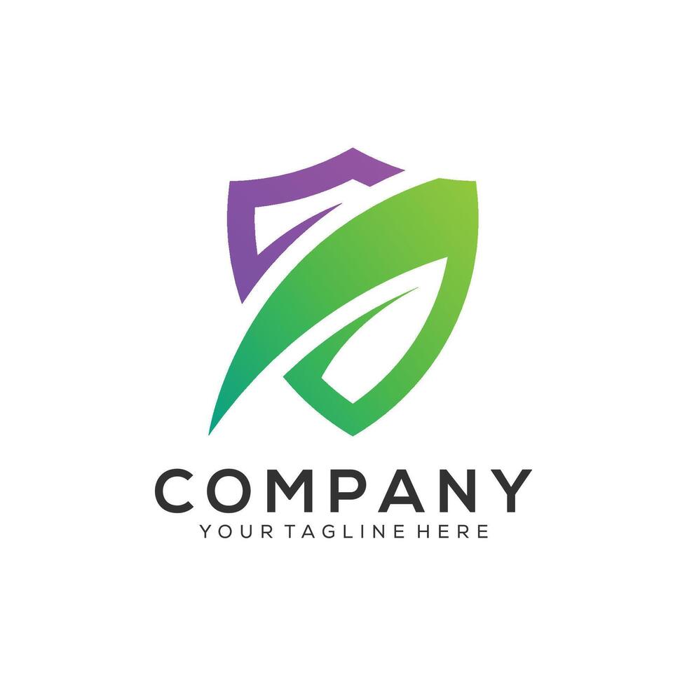 Abstract shield logo design vector