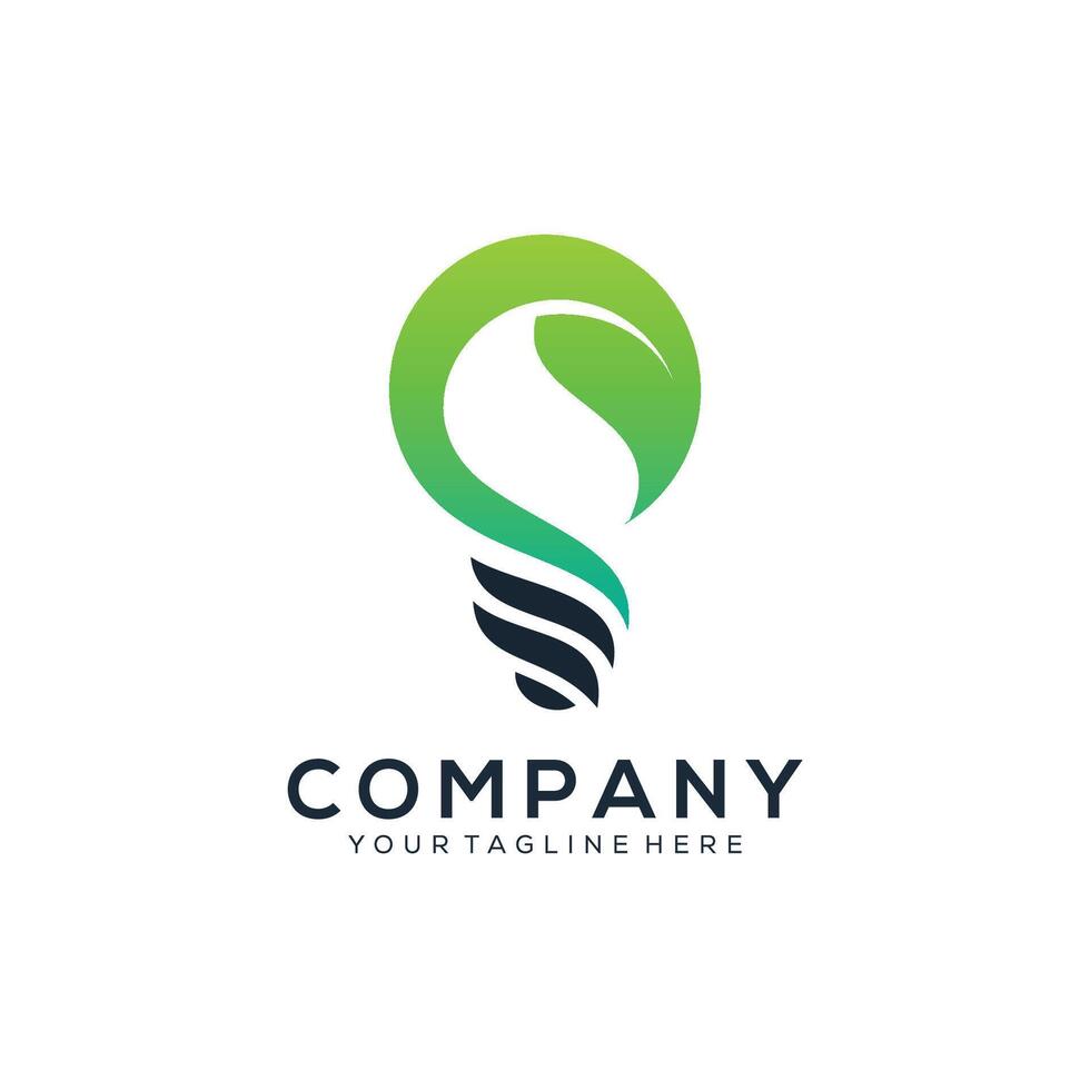 Abstract nature bulb logo design vector