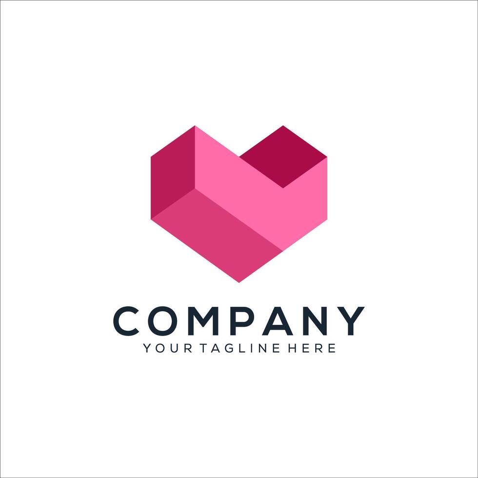 Abstract love logo design vector