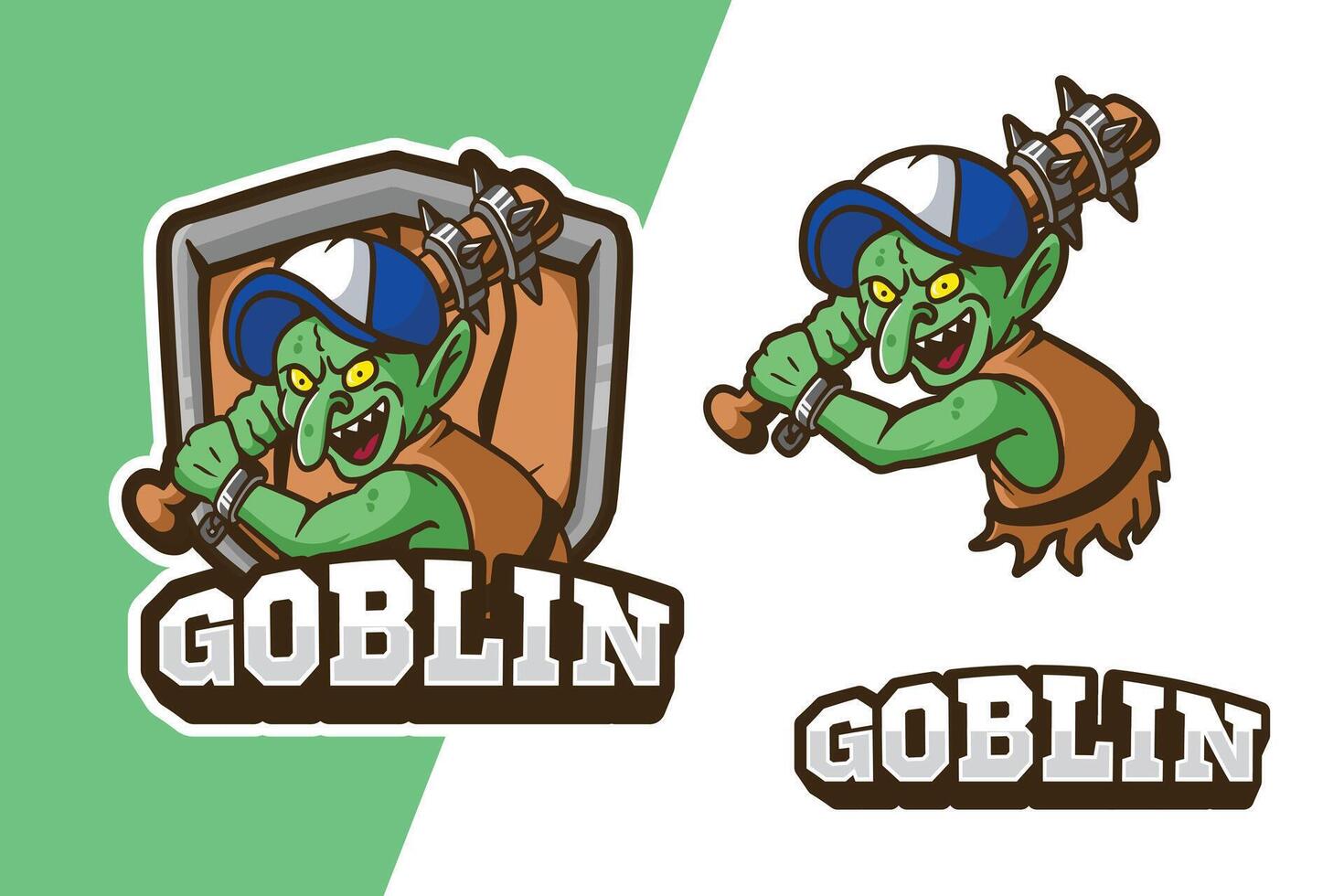 logo mascot goblin good for team and community vector