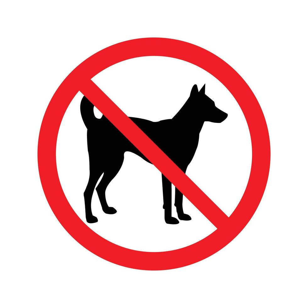 no pets allowed sign dog forbidden. Pet animal beagle. No dog sign . dog not allowed sign. vector