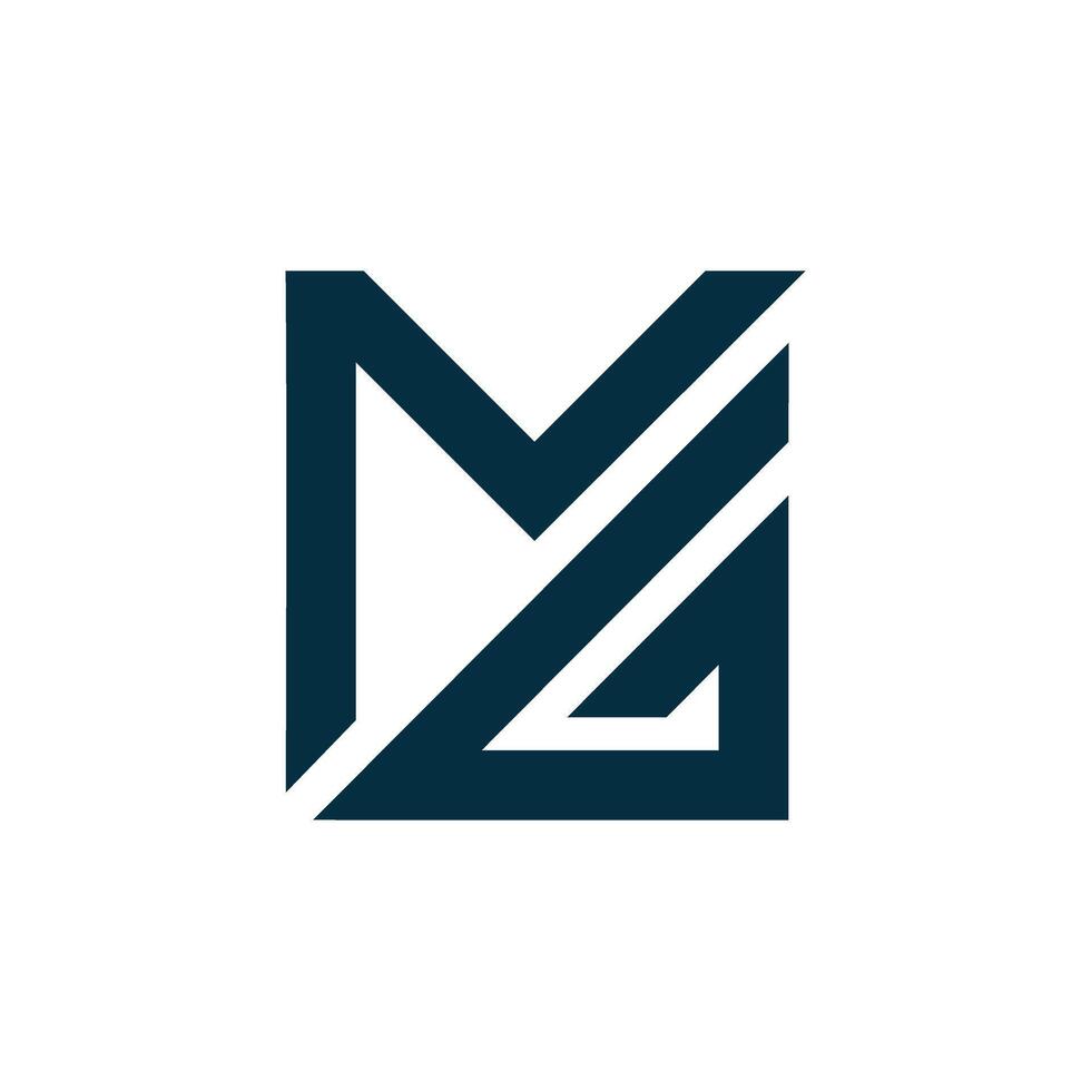 monogram letter M and G logo vector