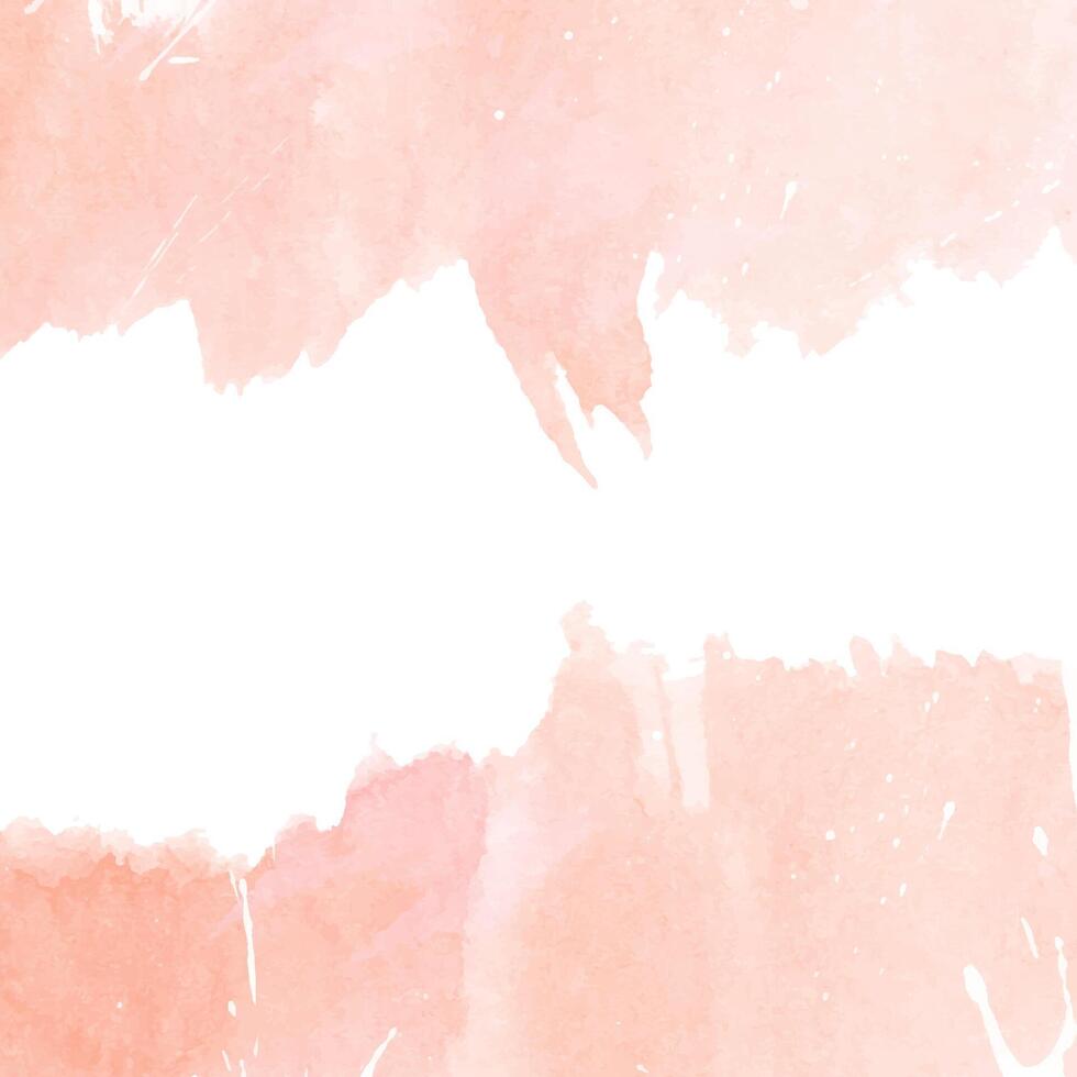 Hand painted pastel pink watercolour background vector