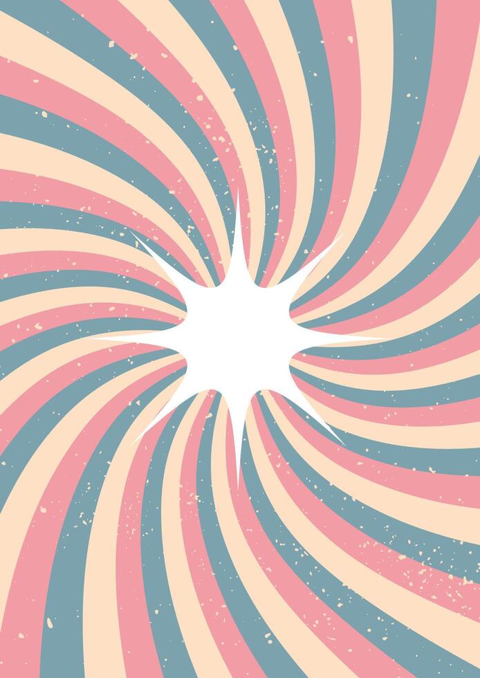 Grunge retro starbust background design vector