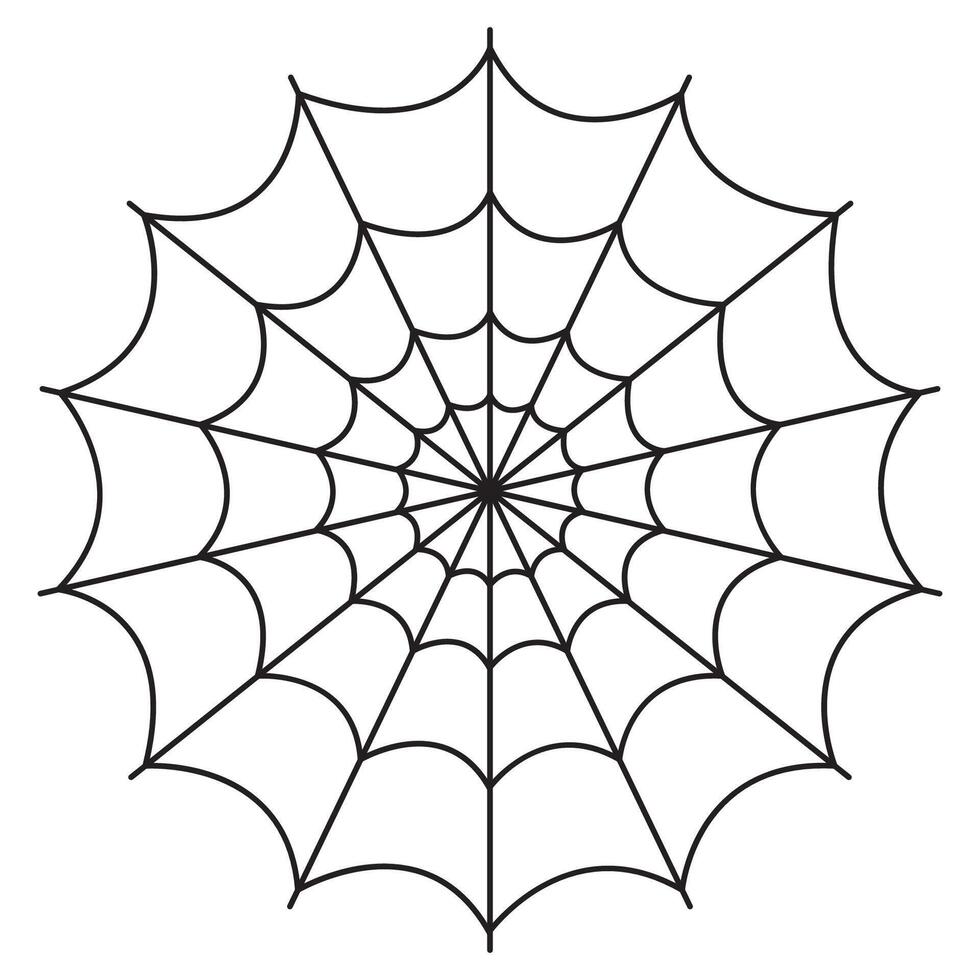 Halloween spiderweb icon isolated on white background. vector