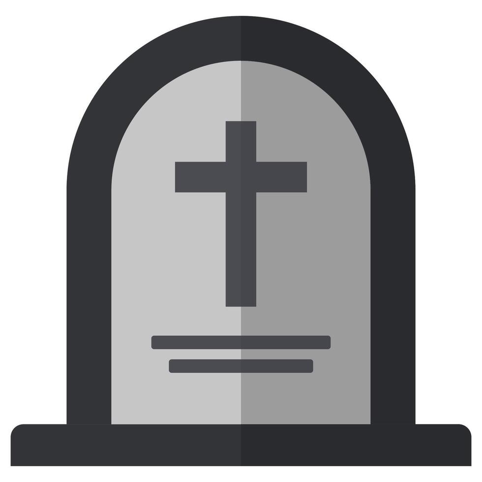 Tombstone icon isolated on white background. vector