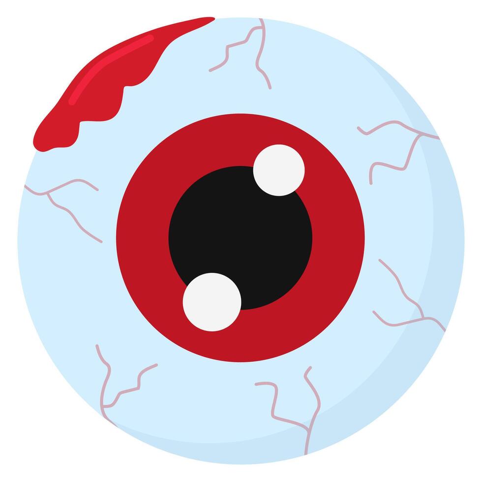 Bloody eye icon isolated on white background. vector