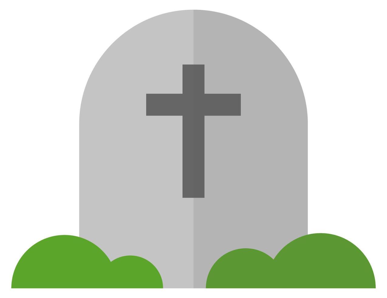 Cemetery flat icon isolated on white background. vector