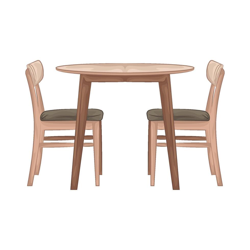 Illustration of dining table vector