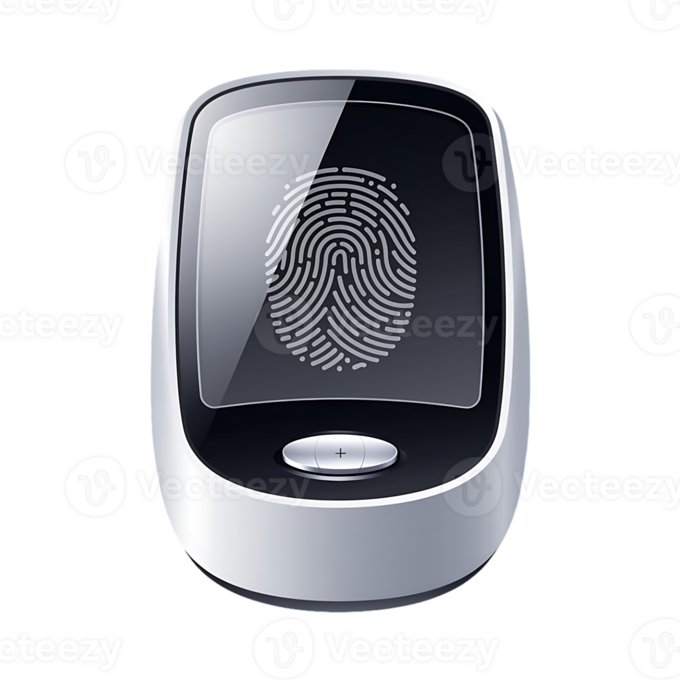 A fingerprint scanner on a cell phone png