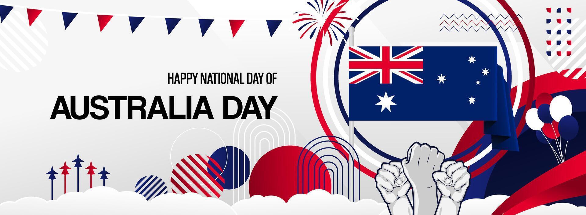 Creative greeting cards for Australia day. Can also be used as banners, posters and event covers. Happy Australia day. vector