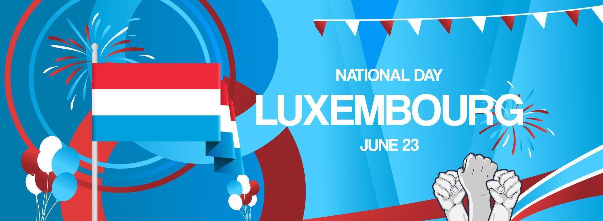Luxembourg national day design vector
