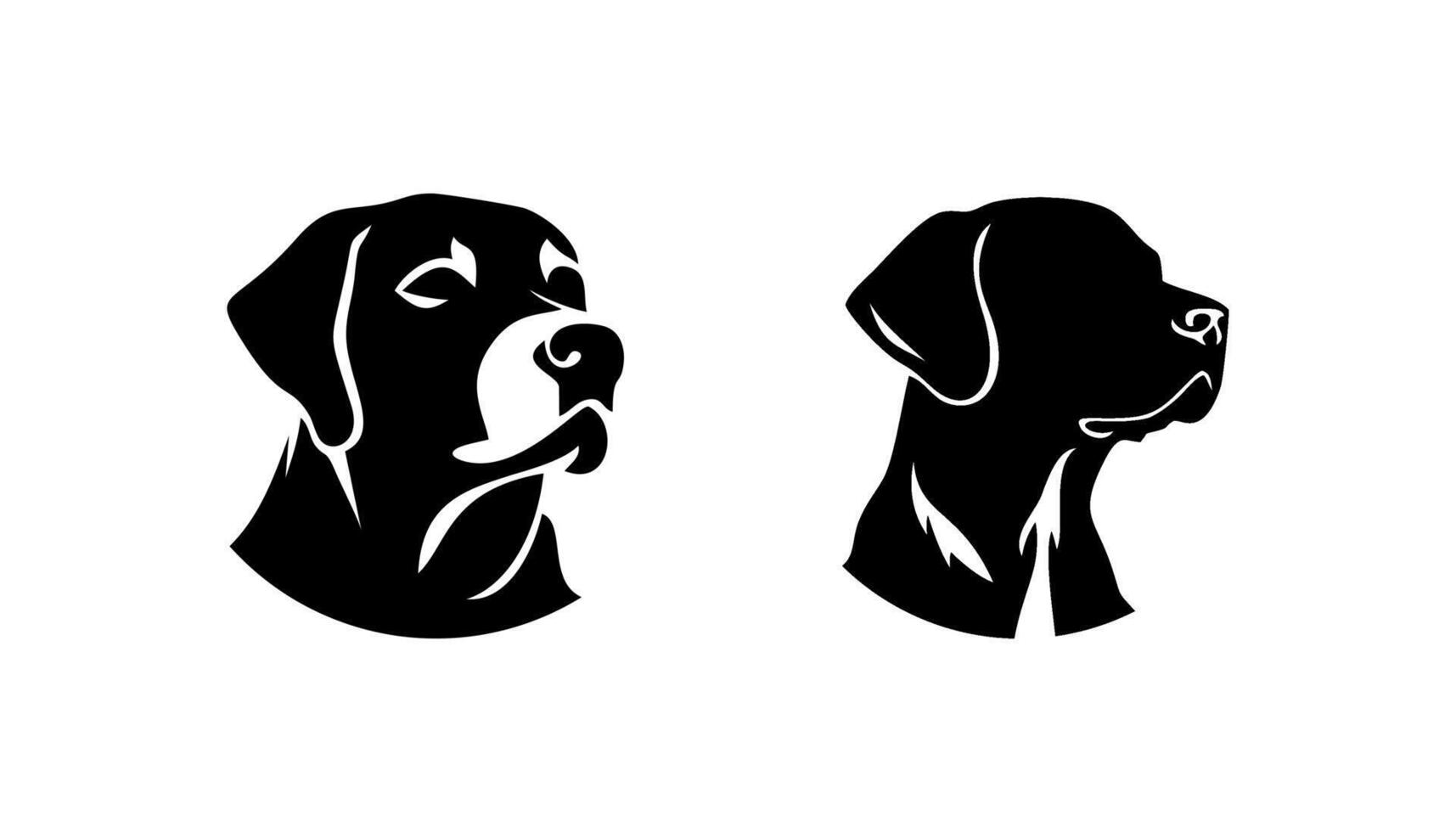 Dog head silhouette icon logo background isolated vector