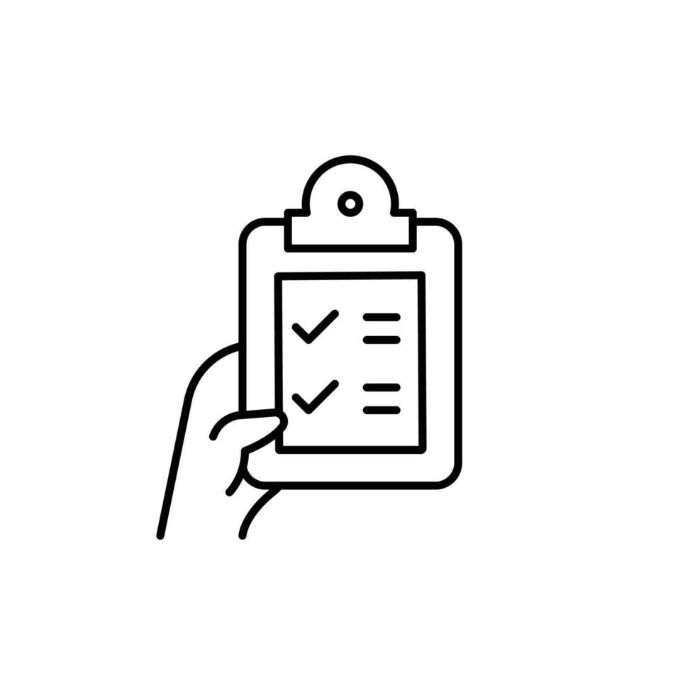 task list clipboard thin outline icon design good for web or mobile app vector