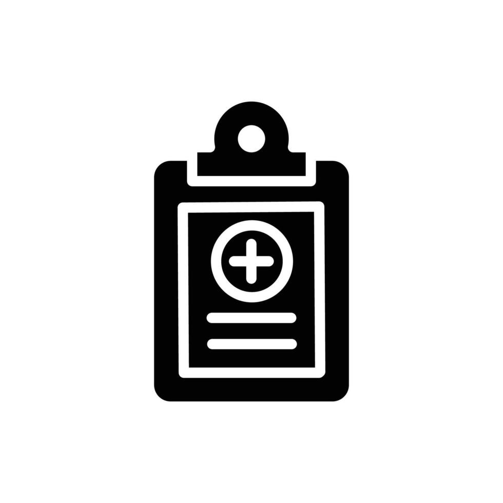 medical record solid icon design good for web or mobile app vector