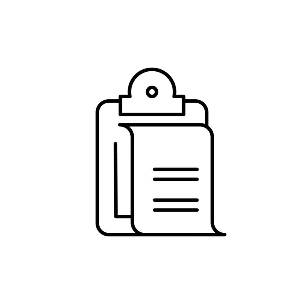 task list clipboard thin outline icon design good for web or mobile app vector