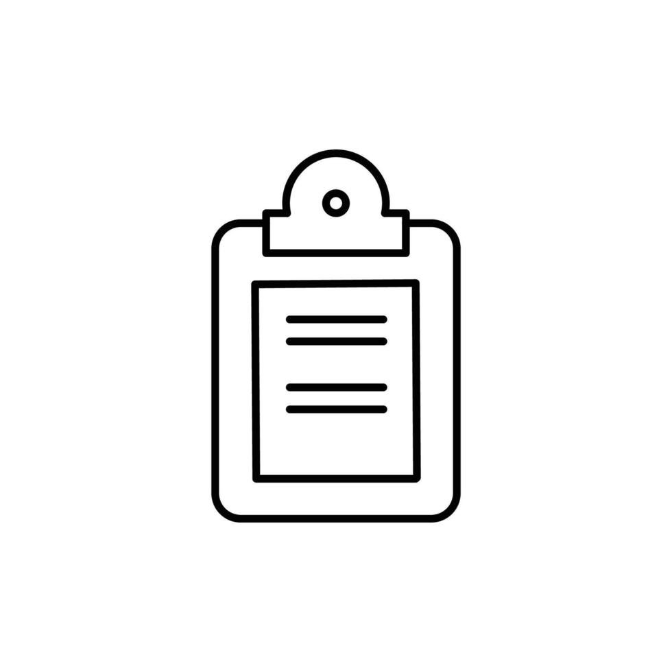 clipboard thin outline icon design good for web or mobile app vector