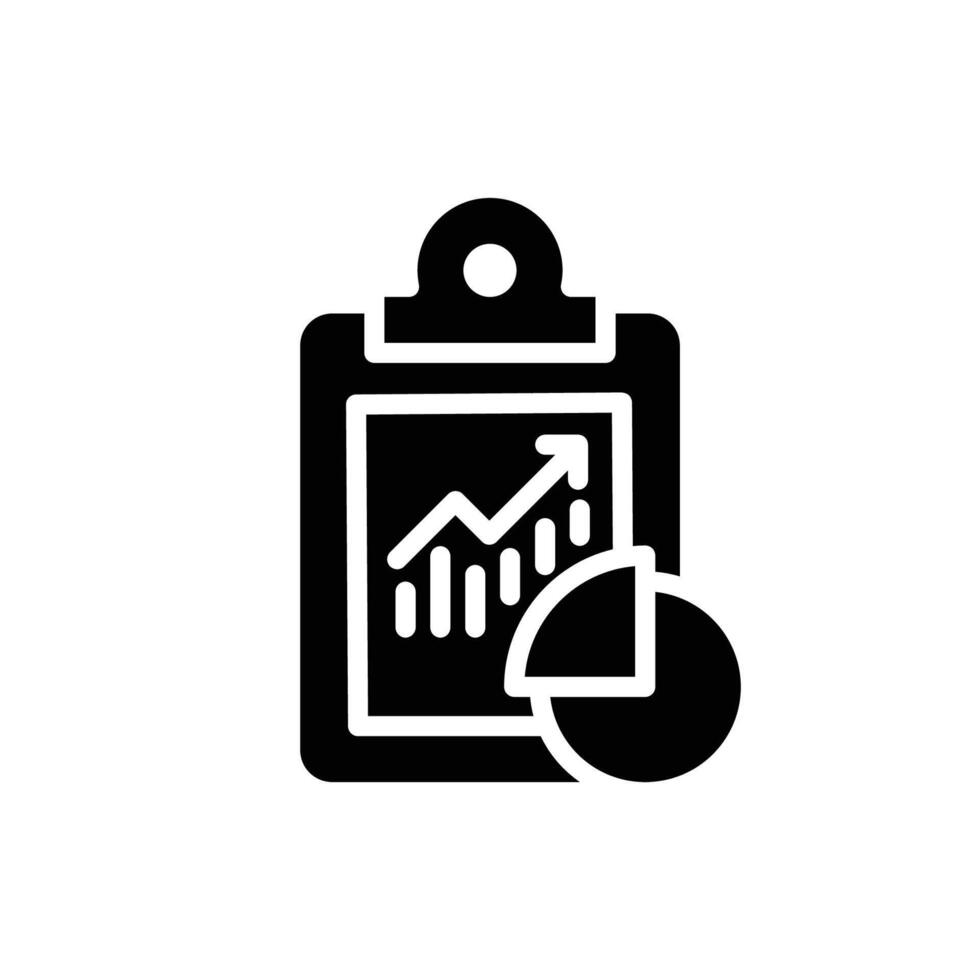 statistic report solid icon design good for web or mobile app vector