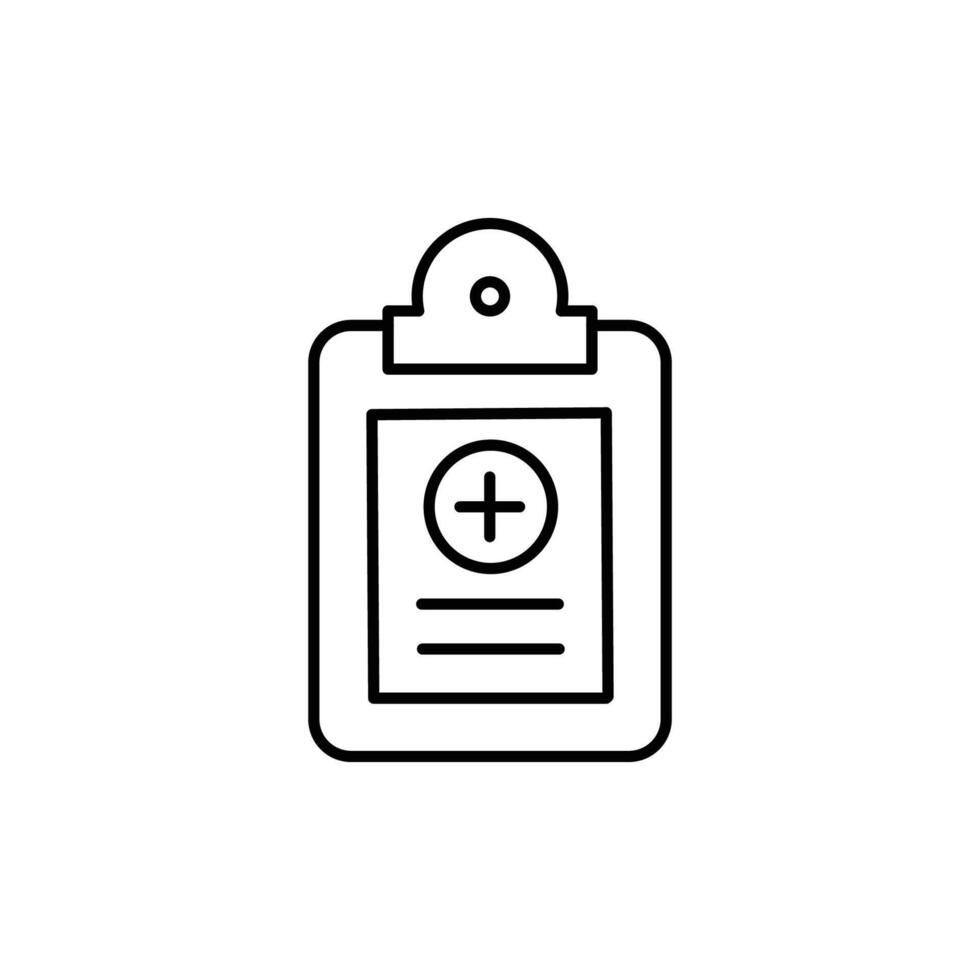 medical record thin outline icon design good for web or mobile app vector