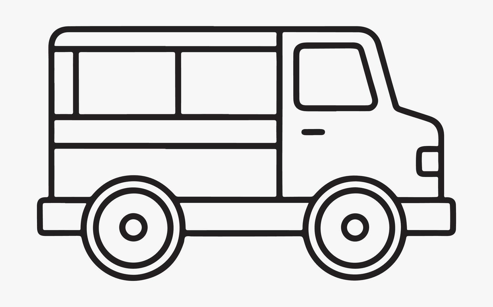 Line Art of a Pickup Truck vector