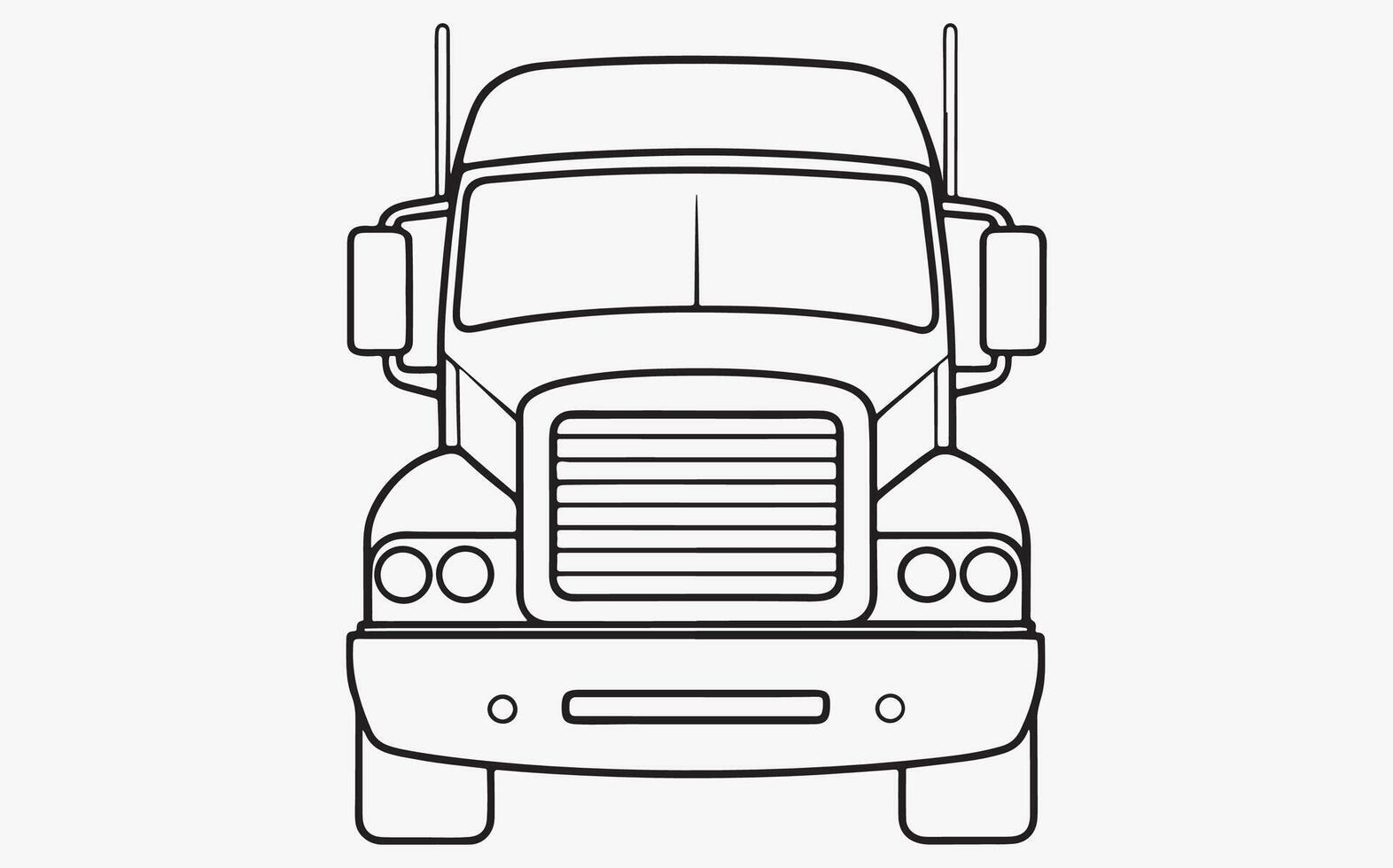 Vintage Truck Line Artwork image vector