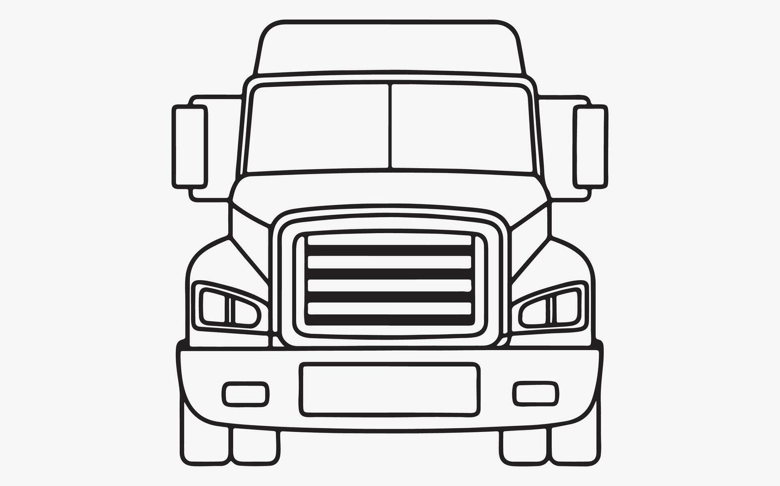 Heavy Duty Truck Silhouette image clipart illustration vector