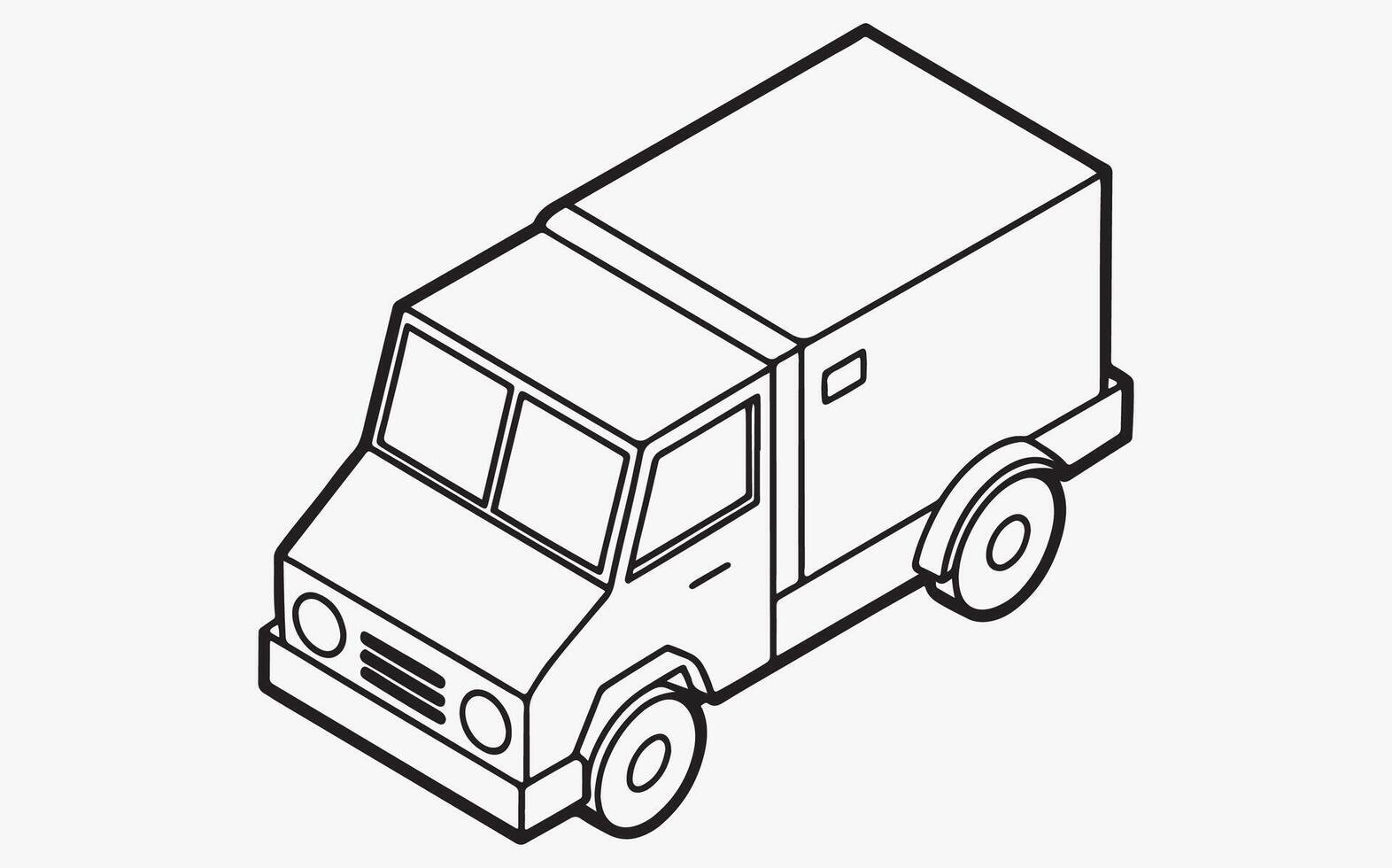 Minimalist Pickup Truck Design image vector