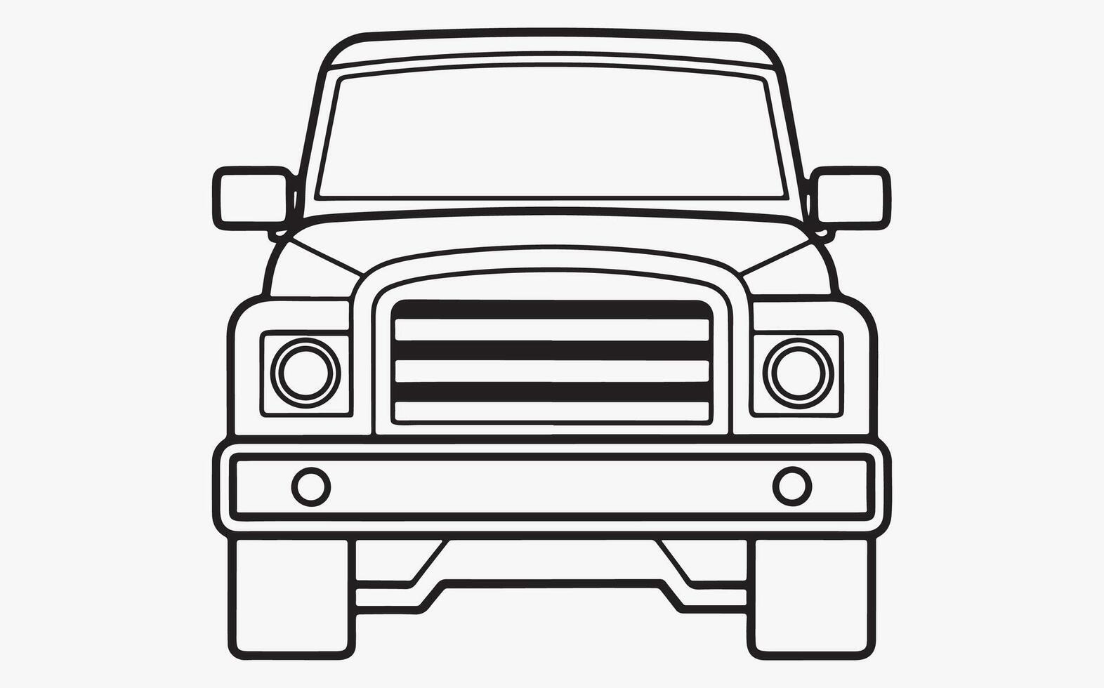 Semi Truck Line Art Illustration image vector