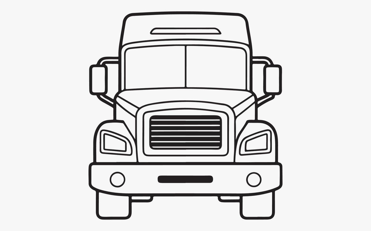 Truck front Line Art icon vector