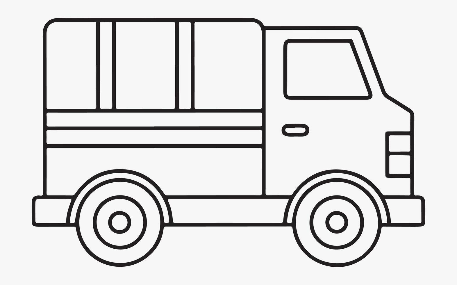 Abstract Truck Line Sketch icon vector