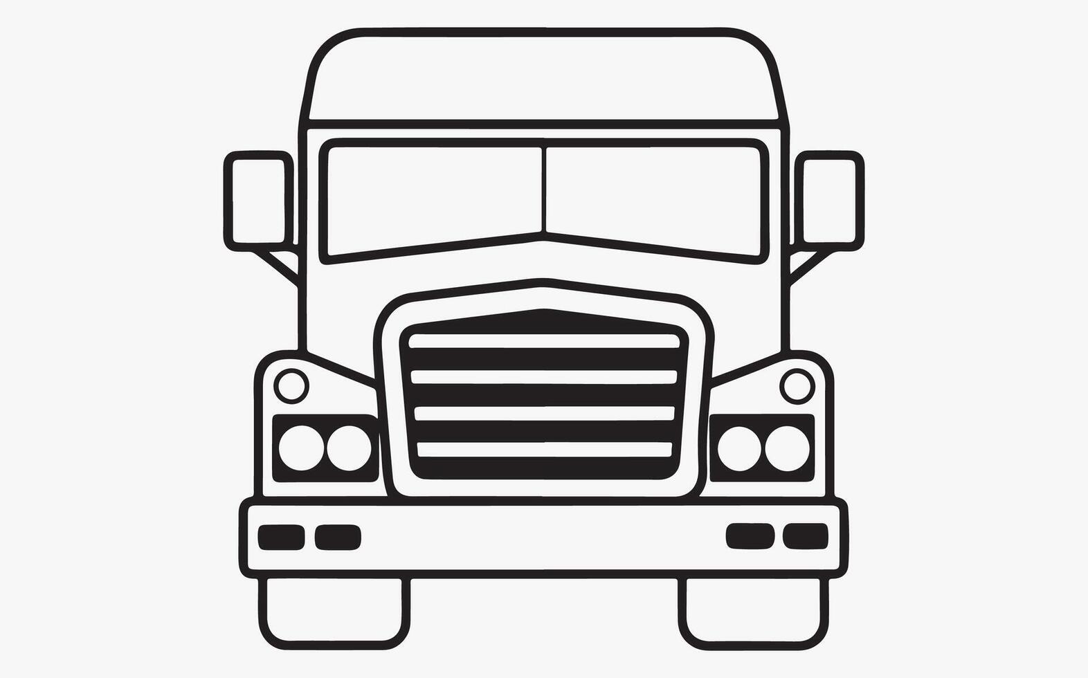 Abstract Truck Line Sketch image clipart vector