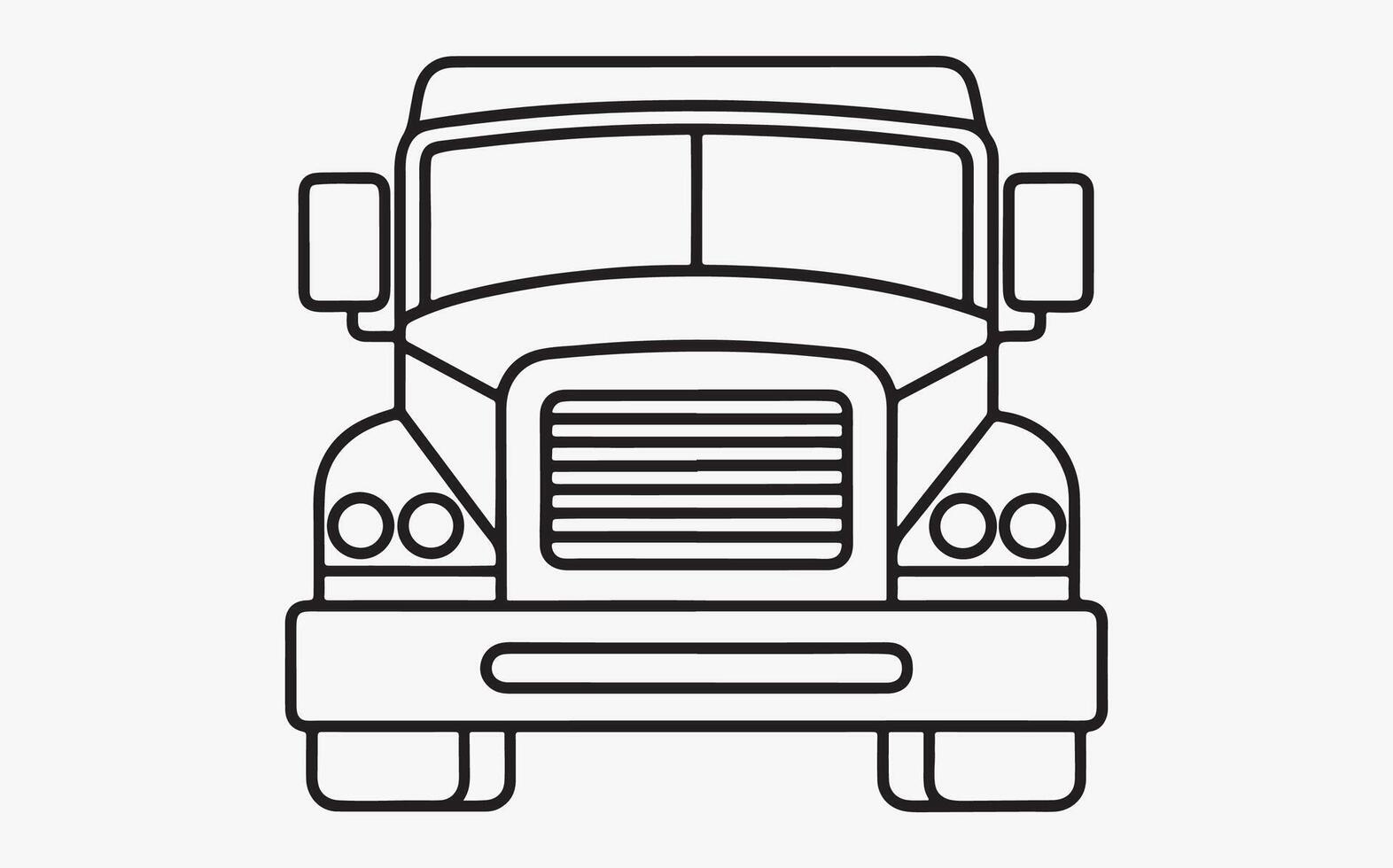 Monster Truck Outline Drawing vector