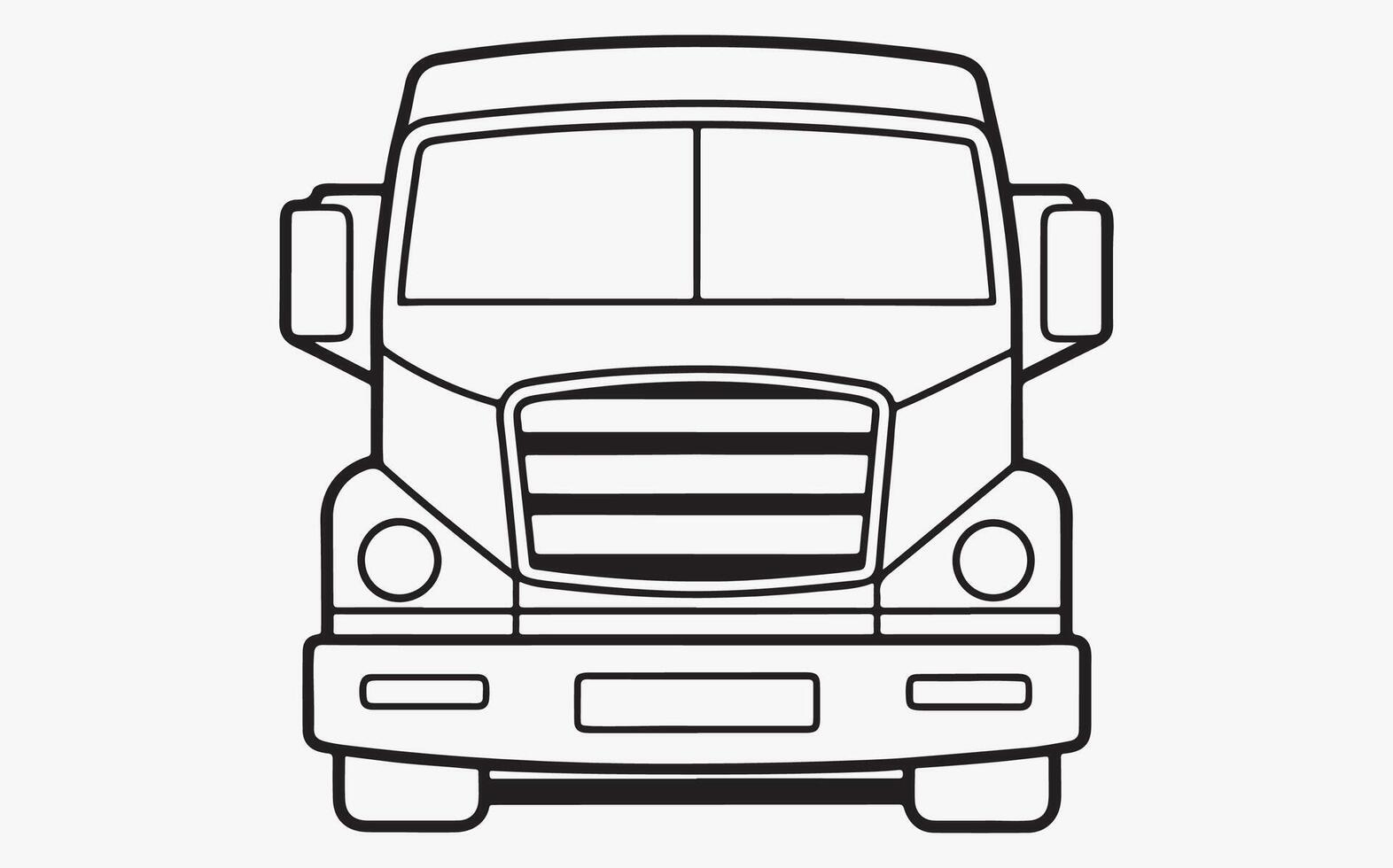 Monster Truck Outline Drawing image clipart vector
