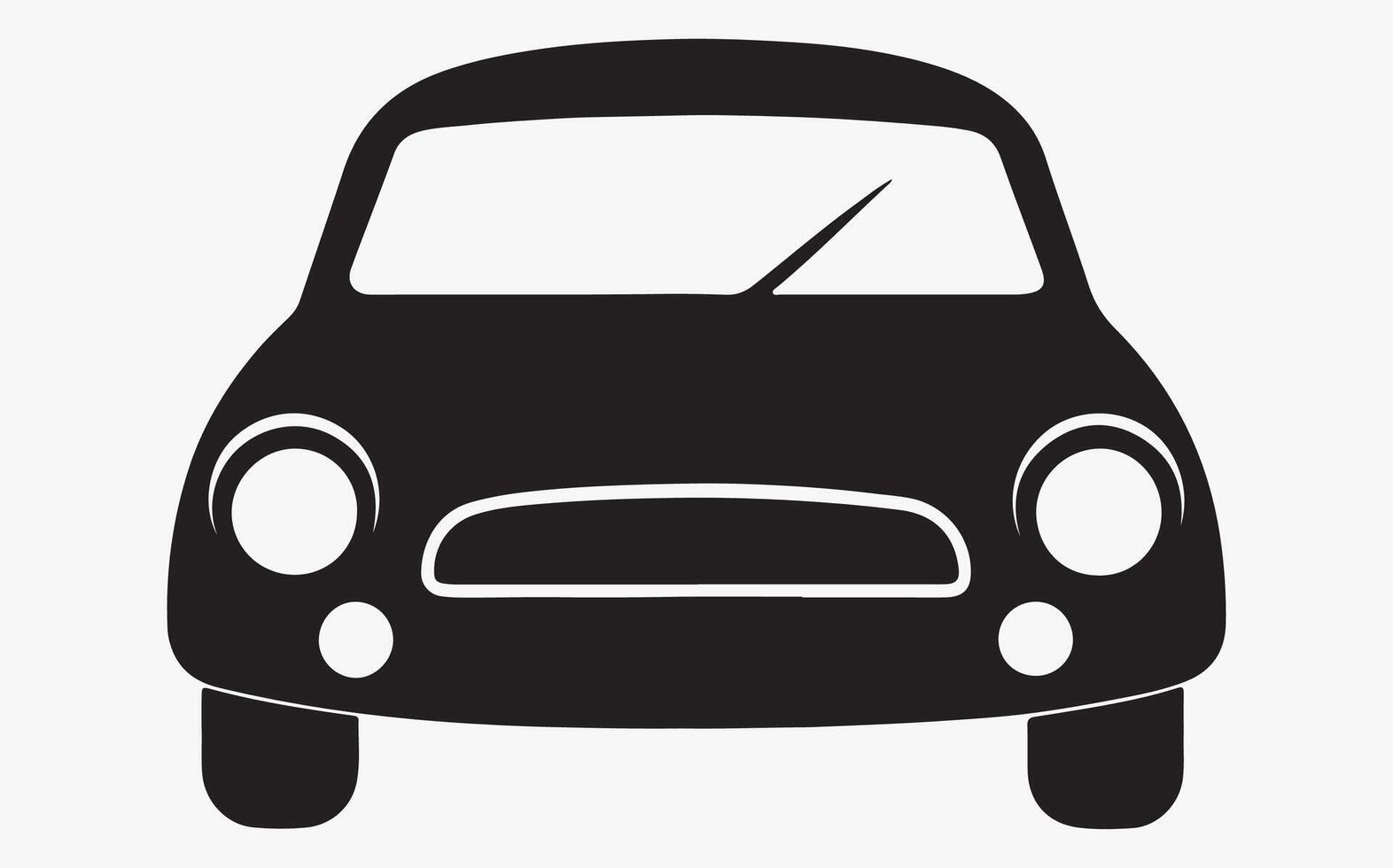 Elegant Car Silhouette Art icon clipart vector