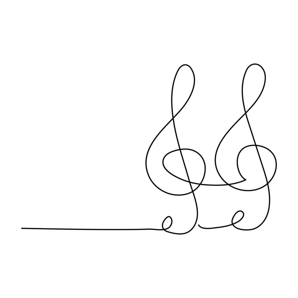 Continuous line art of Grand Piano vector