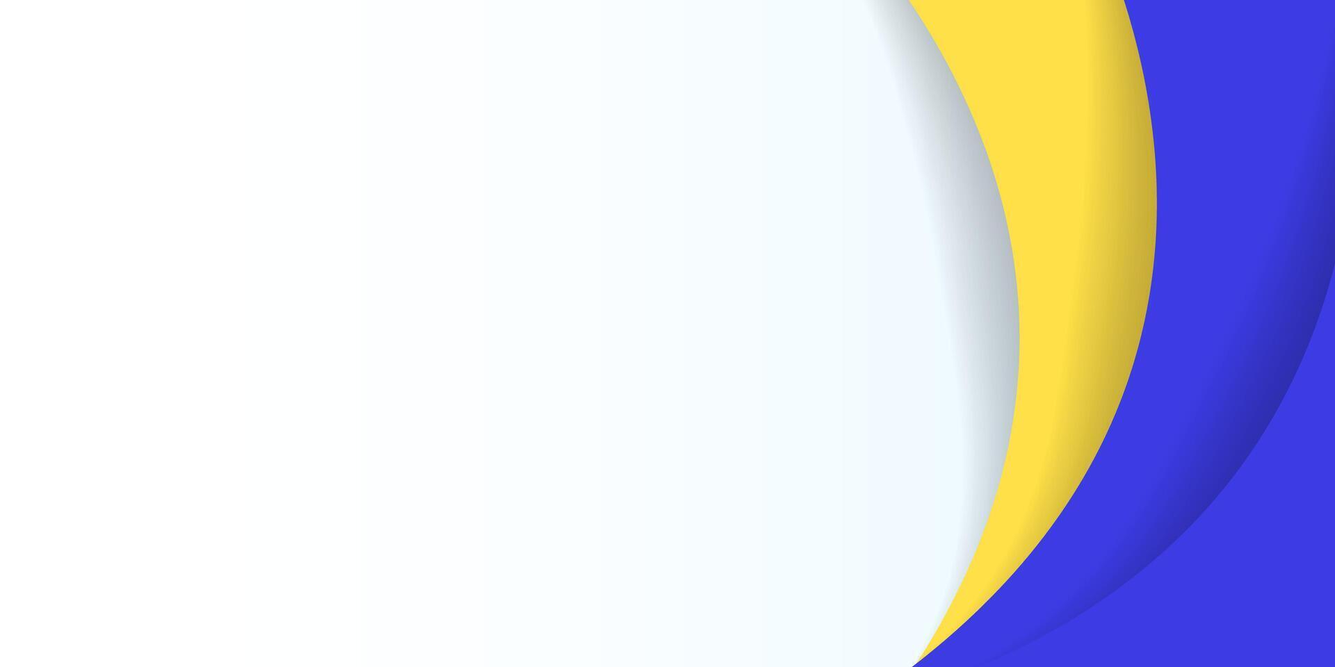 A blue and yellow background with a curved line vector