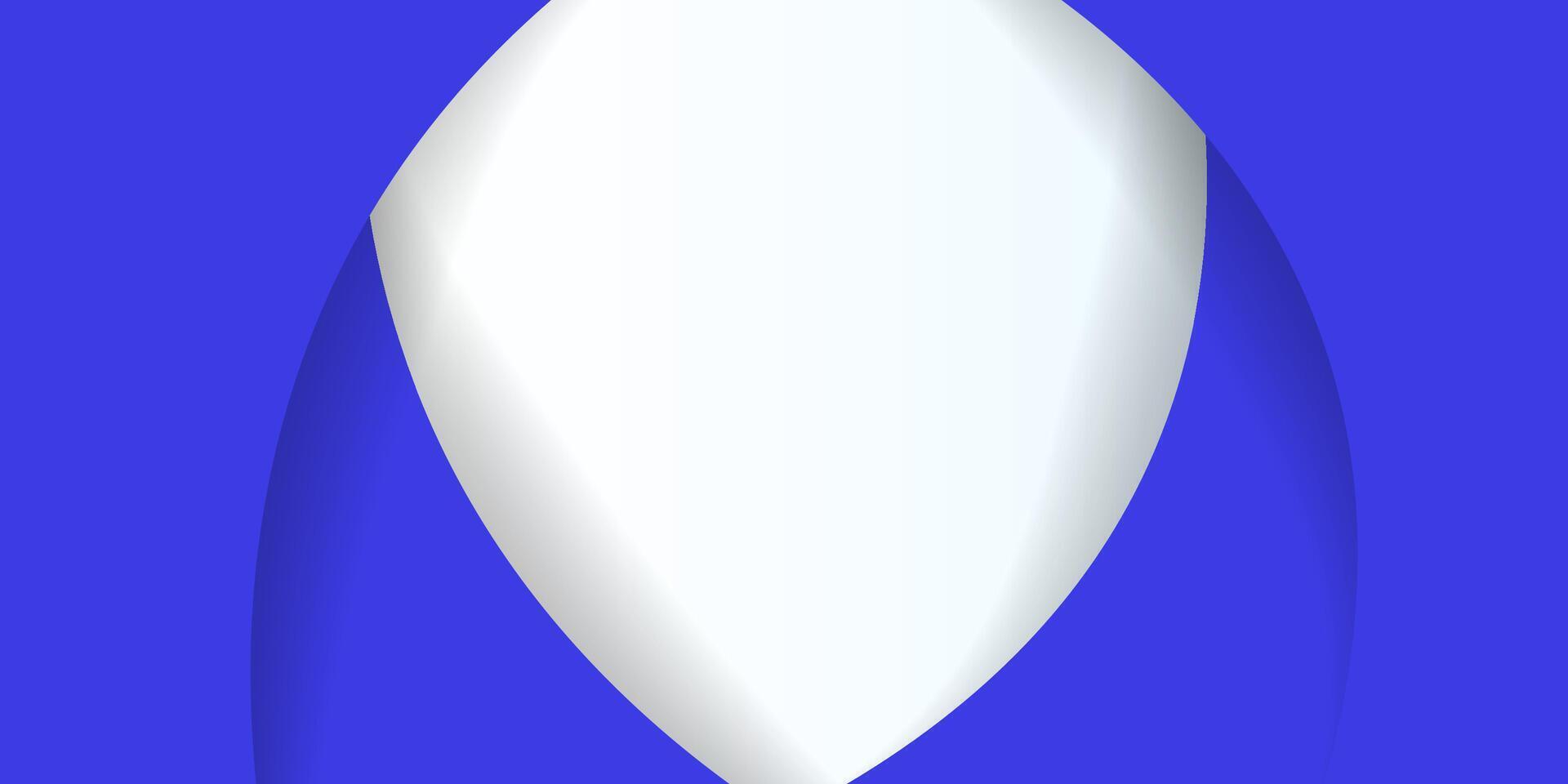 A blue and white oval with a white center vector