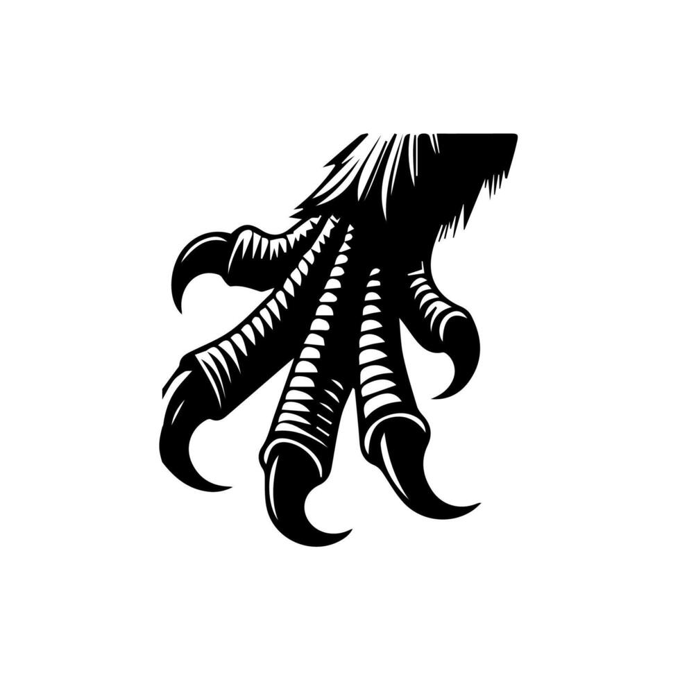 Eagle claw marks, scratches, predator bird nail vector