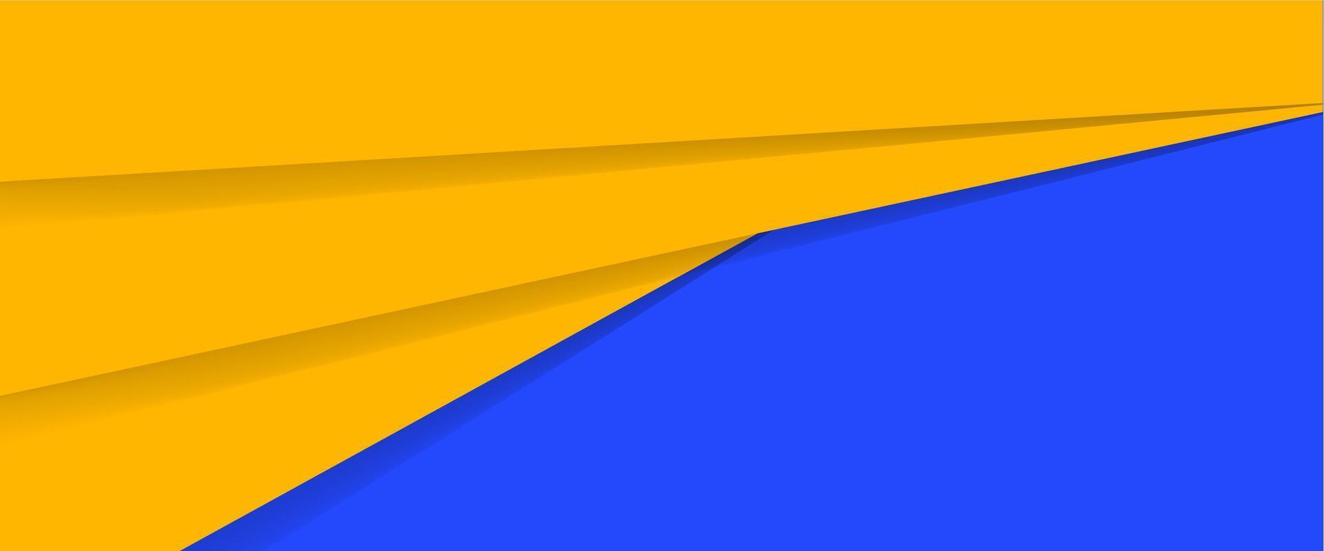 A blue and yellow paper airplane on a blue background vector