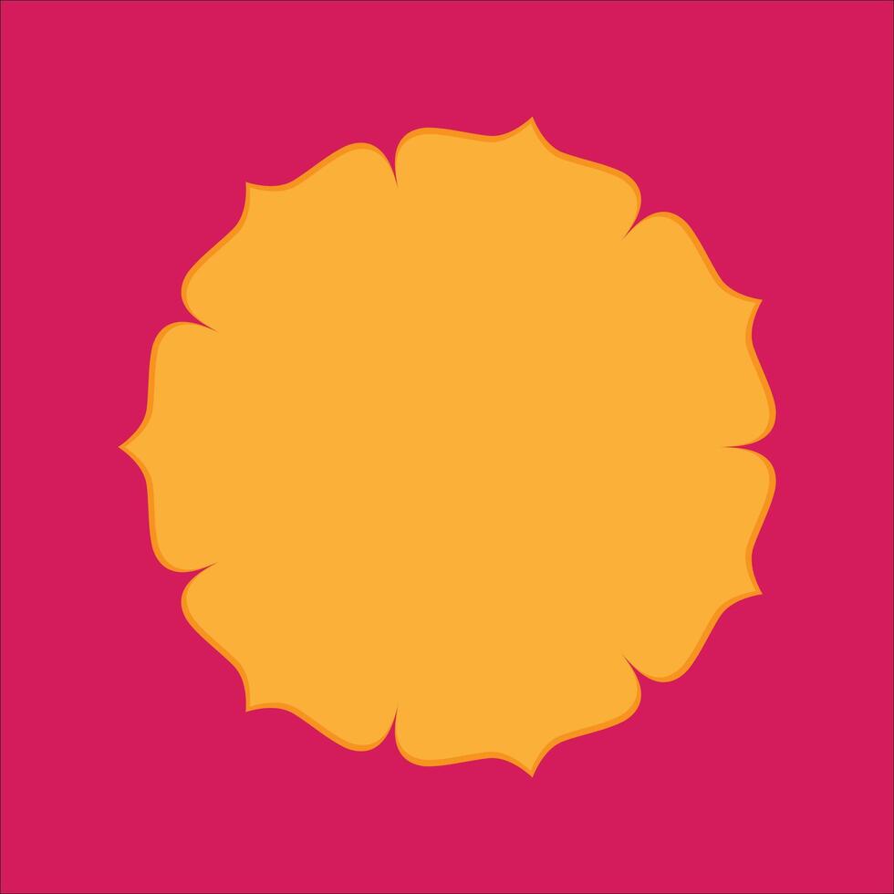 Vibrant Decorative Frame with Yellow-Orange Floral Design on Pink Background, Abstract art is ideal for use in festive banners, social media posts, event, invitations, and more vector