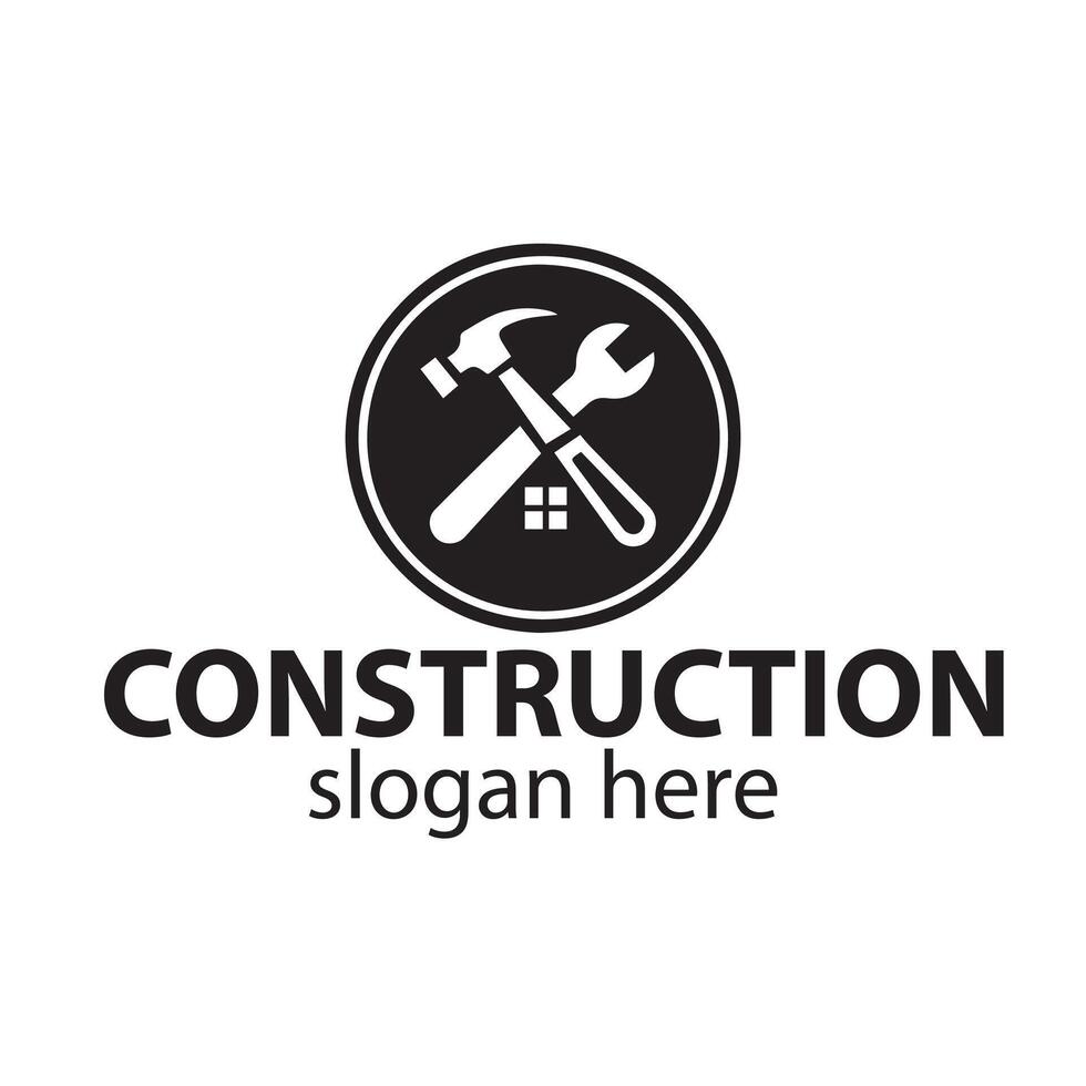 professional construction company home construction recreate, business, modern construction simple construction unique new construction logo vector
