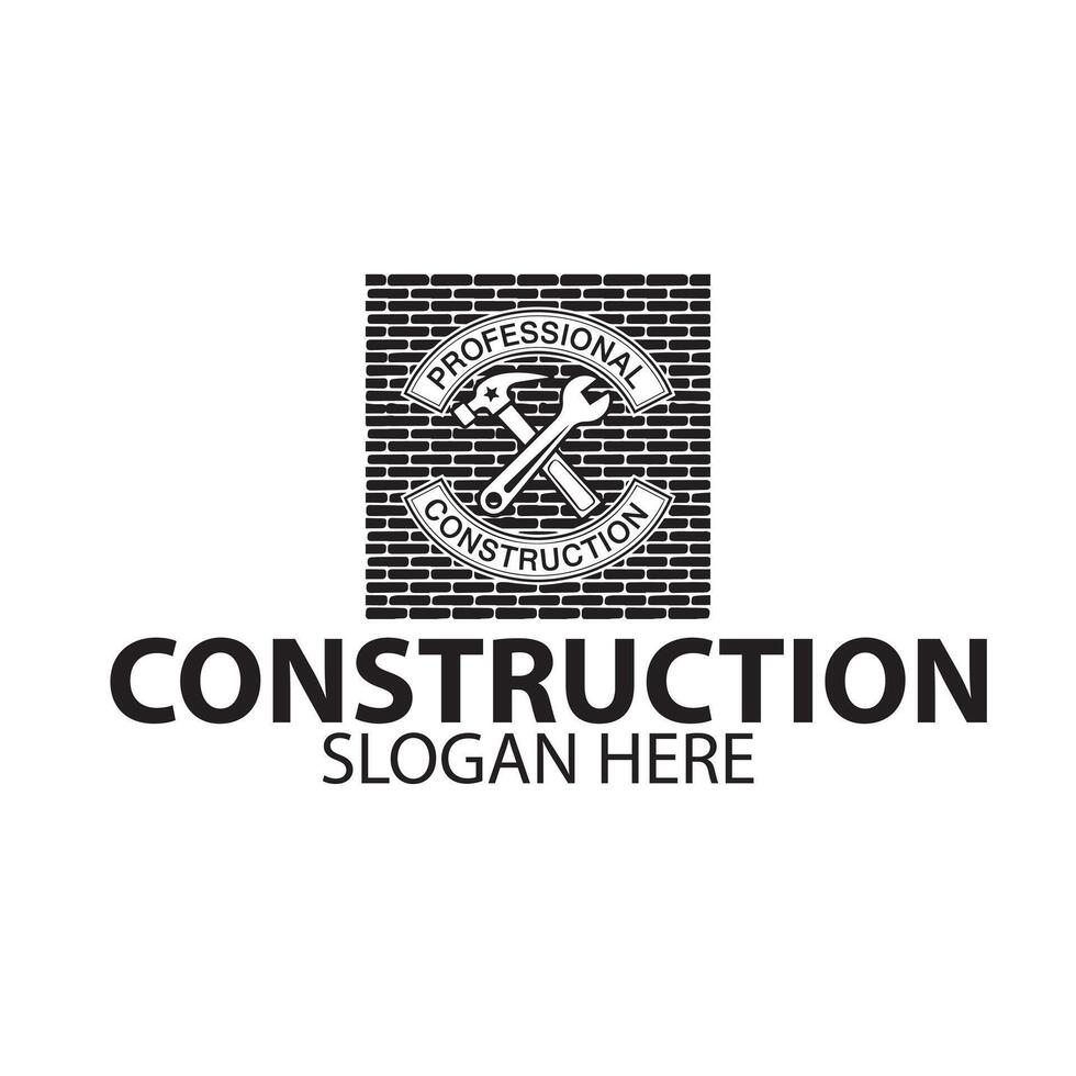 professional construction company home new construction recreate, business, modern construction simple construction unique construction logo vector