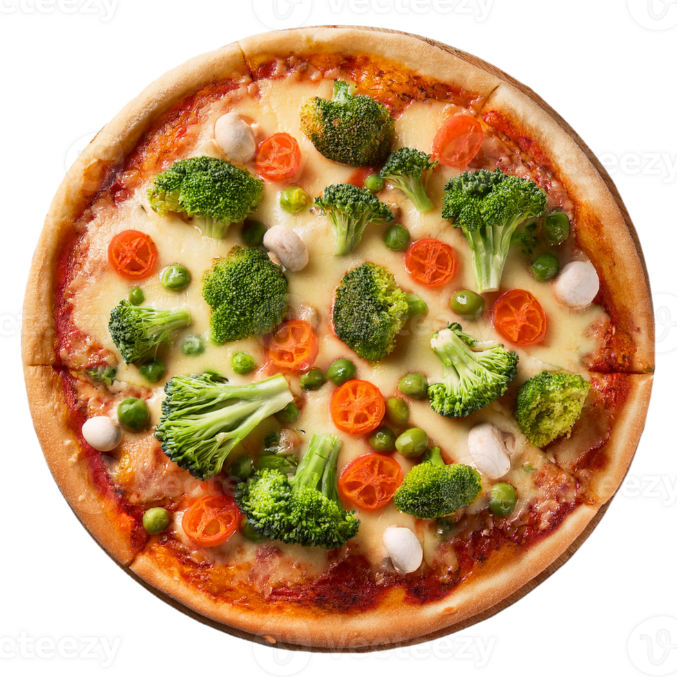 vegetarian pizza baked food png