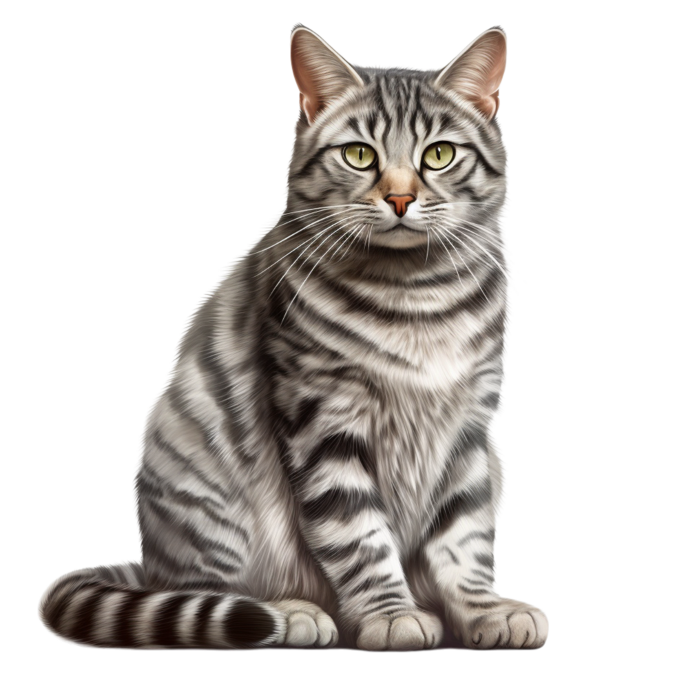 Tabby Cat Portrait png