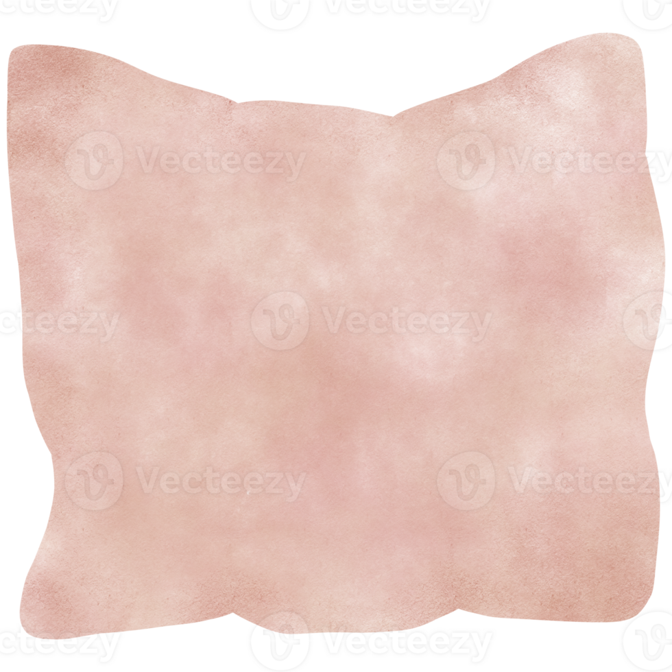 Watercolor camping holiday collection, Pink pillow png