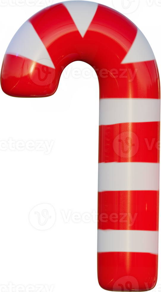 A large candy cane shaped inflatable png